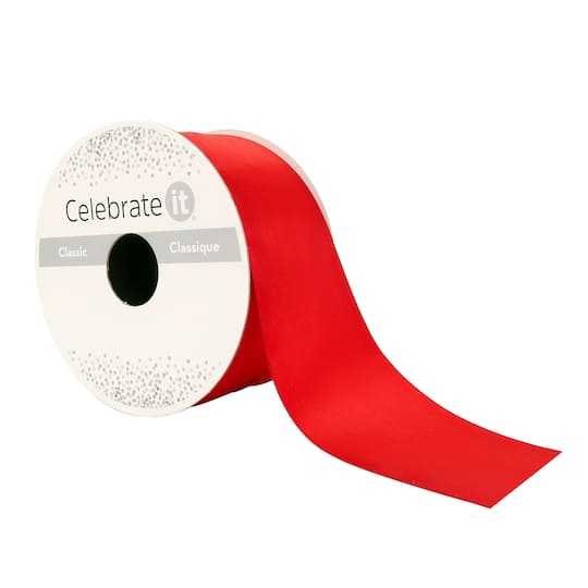 1.5" x 3yd. Satin Ribbon by Celebrate It™ in Red | Michaels®